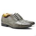scarpe oxford vintage da uomo in similpelle grigia – scarpe eleganti con lacci e punta a cappuccio per occasioni speciali e di lavoro