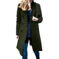 Per donna Cappotto Giacca sportiva Trench Strada Da tutti i giorni Da mare Autunno Inverno Lungo Cappotto Morbido Tenere al caldo Antivento Moda Per sport Moderno Giacca Manica lunga Colore puro