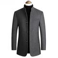 Per uomo Cappotto invernale Cappotto di lana Cappotto Giacca Cappotto corto Ufficio Attività commerciale Autunno inverno Lana Antivento Caldo Capispalla Abbigliamento Essenziale Moderno Tinta unita