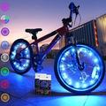 luci per ruote per bici a led ultra luminose, impermeabili, per raggi, lampade colorate, accessori per biciclette