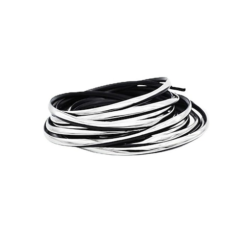 starfire 5m bordo della portiera dell'auto striscia di protezione antigraffio paraurti striscia anti-collisione fai da te argento stampaggio pvc striscia decorativa accessori auto