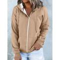 Giacca felpa con cappuccio da donna a maniche lunghe con zip e tasca leggera casual over size sportiva con cordoncino e tasca frontale abbigliamento sportivo attivo top neon e brillante tessuto