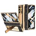 Custodia per telefono per Samsung Galaxy Z Fold 6 Z Fold 5 Z Fold 4 Z Fold 3 con Magsafe con supporto stand con protezione per schermo supporto ricarica wireless PC PU pelle
