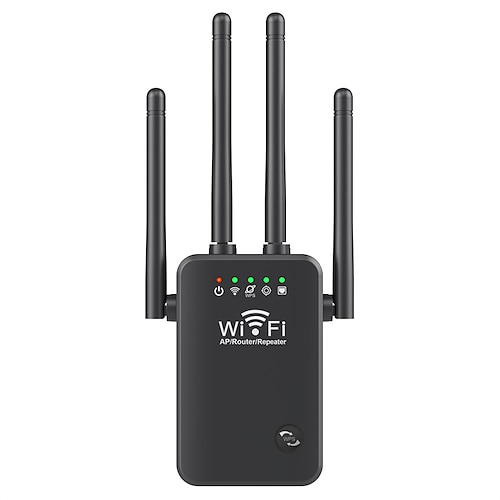 amplificatore di segnale wifi estensori wifi 2.4 ghz ripetitore di segnale 300Mbps facile configurazione 4 antenne a lungo raggio per la casa con porta ethernet