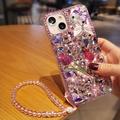 cassa del telefono di lusso bling diamante cassa del telefono per iphone15 14 pro max strass trasparente rosa di gir custodie per iphone 15 14 13 pro max