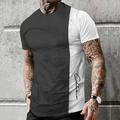 Per uomo Grafico Blocco di colori Maglietta Manica Corta maglietta Stampa 3D Girocollo Camicia Vintage Moda Designer All'aperto Casuale Quotidiano 1 2 3 Primavera Estate Abbigliamento S M L XL 2XL