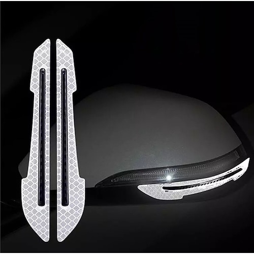 2 pezzi adesivi per auto riflettenti specchietto retrovisore adesivi di protezione riflettenti decalcomanie avvertenza di sicurezza anti-collisione accessori esterni per auto universali