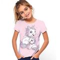 t-shirt a maniche corte stampata carina animale alla moda camicie colorate stampate in 3d per ragazzi e ragazze