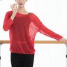 Top da balletto traspirante Split Joint Women's Training Performance manica lunga modal