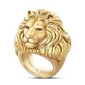 1 pc Anello For Per uomo Uomini donne Da sera Strada Placcato in oro 18k Classico Leone