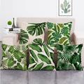 1 set di 5 pezzi foglia verde serie botanica copricuscino moderno decorativo federa cuscino per camera da letto camera da letto divano sedia auto cuscino esterno per divano divano letto sedia verde