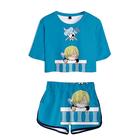 One Piece Monkey D.Rufy Roronoa Zoro Completi Pantaloncini Top corto Manga 3D Grafica Per Per donna Per adulto Stampa 3D