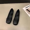 ballerine eleganti in raso da donna – scarpe mary jane morbide con punta quadrata e dettaglio fiocco, comode slip-on per occasioni casual e formali