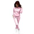 Per donna Tuta Da Ginnastica Tuta da ginnastica Inverno Lacci A cordoncino Tinta unica Felpa con cappuccio Rosso violaceo Rosa Vello Yoga Corsa Sport Abbigliamento sportivo / Sportivo / Athleisure