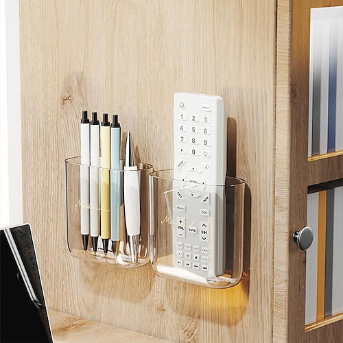 supporto per telecomando a parete supporto per telecomando trasparente comodo organizer per supporti ripiano per rack organizer per montaggio a parete