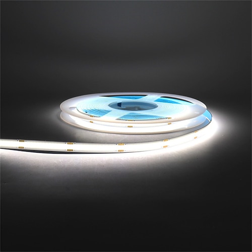 5m dc 12v led cob strip light 8mm illuminazione lineare ad alta densità 320led nastro flessibile nastro luci caldo decoro bianco naturale ra90