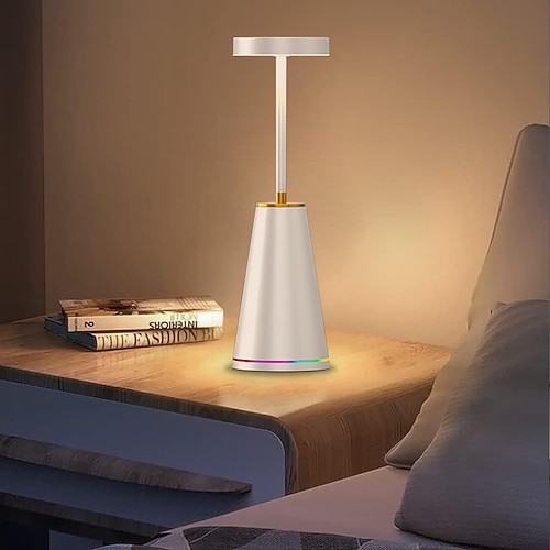 lampada da tavolo lampada da tavolo ricaricabile da tavolo con alimentazione a batteria, lampade senza fili a 3 livelli di luminosità dimmerabile continua touch per illuminazione notturna, lampade per