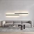 applique da parete a led ultrasottili su e giù installazione singola di due lampade da parete a led nere lampada da parete moderna lampada da parete per interni decorazione della parete ac110v ac220