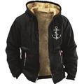 Per uomo Stampe Grafiche Timone Felpe con cappuccio Manica Lunga Felpe Con Cappuccio Quotidiano Casual Vacanza Ferie Autunno Inverno Nero Marrone Verde militare Abbigliamento progettista S M L XL