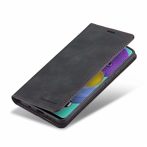 telefono Custodia Per Samsung Galaxy S25 S24 S23 S22 S21 FE S21 Ultra Plus S20 Custodia Integrale Custodia in pelle Custodia Portafoglio con Supporto Flip Portafoglio Tinta unita vera pelle TPU