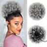 afro puff coulisse coda di cavallo breve sintetico crespo crespo estensioni dei capelli del panino soffici posticci alti capelli updo per le donne nere