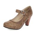 Per donna Tacchi Décolleté Brogue Taglie Forti Feste Quotidiano Ritaglio Lacci Tacco a Spillo Basso Punta Tonda Elegante Vintage Moda Finta Pelle Nero Verde Cachi