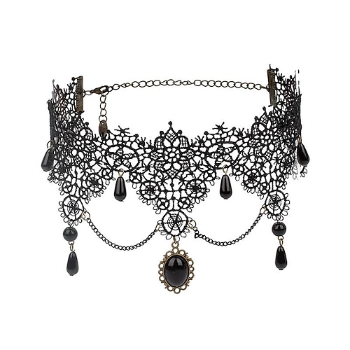 Collana Choker Collane Girocollo Punk e gotico Lolita Pizzo Per Lolita Cosplay Per donna Bigiotteria Gioielleria di moda