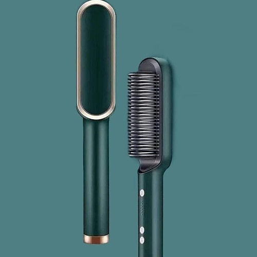 pettine per lisciare i capelli, spazzola per lisciare i capelli 2 in 1 per le donne con 5 regolazioni della temperatura 10 secondi di riscaldamento rapido, pettine per lo styling a ioni negativi