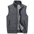 Per uomo Gilet maglione Cardigan Maglione con zip Giacca maglione Maglione in pile Maglia Lavorato a maglia Tinta unica Colletto alla coreana Contemporaneo moderno Esterno Informale Abbigliamento