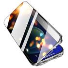 telefono Custodia Per iPhone 16 15 14 Pro Max Plus 13 12 11 Pro Max Mini Custodia ad adsorbimento magnetico Doppio Lato Anti-spia Protezione Lente Fotocamera Tinta unica Metallo