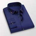 Per uomo Camicia elegante Camicia non stiro Camicia con Colletto Camicia con Bottoni Semplice Matrimonio Lavoro Rosa chiaro Nero Bianco Rosso Manica Lunga Colletto Mao Primavera Autunno