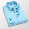Per uomo Camicia elegante Camicia non stiro Camicia con Colletto Camicia con Bottoni Semplice Matrimonio Lavoro Rosa chiaro Nero Bianco Rosso Manica Lunga Colletto Mao Primavera Autunno