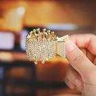 Per donna Fermaglio per capelli con artiglio per capelli Per Giornaliero Classico Cristallo Lega Grabber di strass per corona Afferra strass perla Fermaglio per capelli con corona di diamanti neri