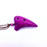 mini collana a 6 fori con tono alto ocarina strumento flauto in ceramica con corda per appendere