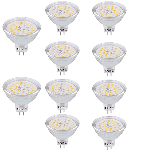 Lampadina led mr16 4w 3000k bianco caldo/6000k bianco 12v bassa tensione per luci a binario lampade da tavolo in fibra ottica faretti con copertura in vetro 1/10 pz