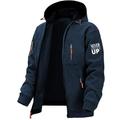 non mollare mai felpa con cappuccio grafica da uomo stampe di lettere moda quotidiana tuta sportiva casual zip vacanza andando streetwear felpe con cappuccio blu scuro grigio lungo outdoor grigio pile