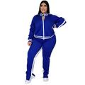 Per donna Tuta da Ginnastica Tuta da Allenamento Autunno Coulisse 2 Pezzi A righe Giacca e Pantaloni da Tuta Set di Abbigliamento Completo Abbigliamento Nero Giallo Jogging Allenamento Esercizio