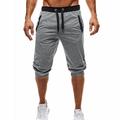 Per uomo Pantaloni della tuta Pantaloni corti Pantaloni casual Pantaloni modello Capri Collage A cordoncino Liscio Giornaliero Per eventi Per uscire Streetwear Essenziale Nero Grigio chiaro Media