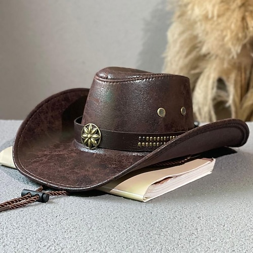 18° Secolo 19° secolo Stato del Texas Cappello da Cowboy Cowboy del West Americano Costume Per uomo Per donna Addio al Nubilato Adulti Cappello