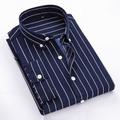Per uomo Camicie Camicia a righe Camicia abbottonata Camicia con colletto A strisce Matrimonio Ritorno in ufficio Nero Bianco Rosso Blu marino Manica lunga Abbigliamento