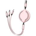 Cavo di ricarica multiplo 3,3 piedi Da USB A a Lightning/micro/USB C 2.4 A Cavo di ricarica 3 in 1 Retrattile Per Samsung Xiaomi Huawei Appendini per cellulare