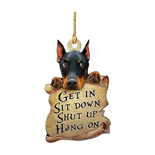 simpatico ornamento per cani simpatico animaletto in acrilico appendiabiti per auto decorazione per auto ornamento a due lati