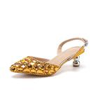 Per donna scarpe da sposa Sandali Taglie forti Scarpe scintillanti Scarpe da sposa Fibbia Tacco fantasia Tacco Slingback Appuntite Classico Similpelle Fibbia Argento Rosa Champagne