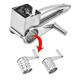 1/2/3/4 tamburi lame grattugia rotativa per formaggio affettatrice per formaggio in acciaio inox trituratore per formaggio burro dado taglierina rotazione manuale multifunzionale macinino per