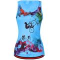 Per donna Gilet da ciclismo Maglia da ciclismo Giallo Rosa Blu Arcobaleno Bicicletta Resistente ai raggi UV Asciugatura rapida Strisce riflettenti Elastene Gli sport Arcobaleno Divertente LGBT