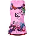 Per donna Gilet da ciclismo Maglia da ciclismo Giallo Rosa Blu Arcobaleno Bicicletta Resistente ai raggi UV Asciugatura rapida Strisce riflettenti Elastene Gli sport Arcobaleno Divertente LGBT