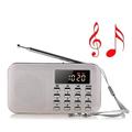 portatile digitale am fm radio media speaker lettore musicale mp3 supporto tf card / disco usb con display a led e funzione torcia di emergenza