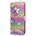 telefono Custodia Per Samsung Galaxy S24 S23 S22 S21 S20 Ultra Plus FE A72 A32 A52 S10 S9 S8 S7 Plus Edge Custodia Portafoglio con Supporto Flip Strass Cuore Glitterato Resistente Pelle PU