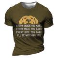 Per uomo Unisex Grafico Cane Lettera Maglietta Manica Corta maglietta Stampa 3D Girocollo Camicia Sport Designer Casual All'aperto Streetwear Quotidiano Nero Blu Marrone Estate Abbigliamento S M L XL