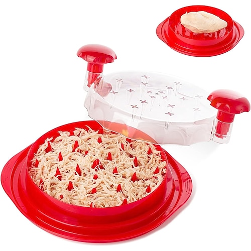 tritatutto per pollo, utensile tritacarne visibile da 10,8 con piastra separata, grande trituratore per pollo - impugnatura ergonomica, lavabile in lavastoviglie, antiscivolo, resistente al calore, senza bpa